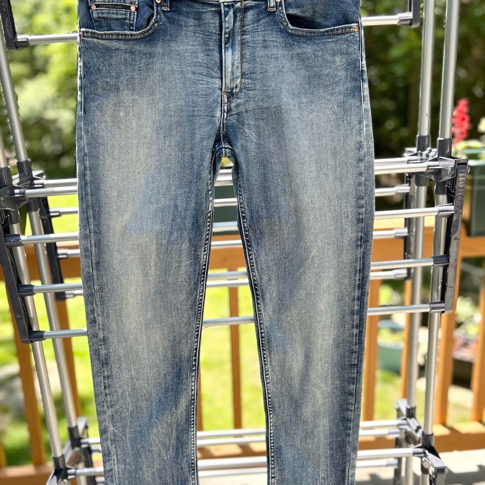 Calvin Klein Blue Slim Boyfriend Jeans with Vintage Wash